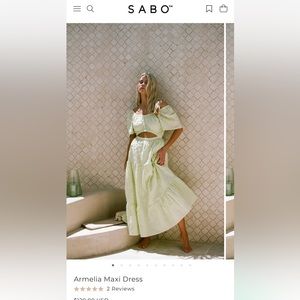 Sabo Skirt Armelia Maxi Dress- Size Large